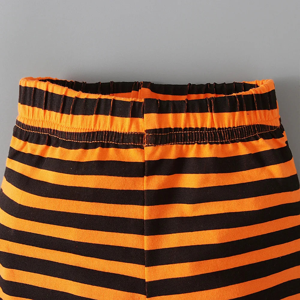 2025 infant Baby Girl/Boy Halloween Costumes Outfit Pumpkin Long Sleeve Hooded Zipper Romper Footed Pants Leggings Two-piece Set