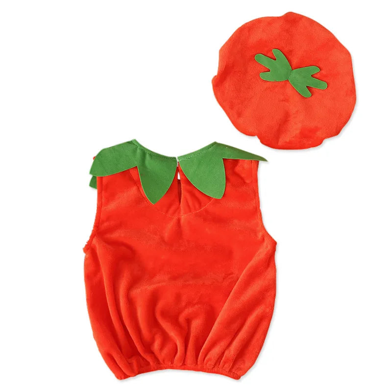 New Boy Sleeveless Set Costume Vest Set Infant Tops Pumpkin Outfits Boy Baby Toddler Hat Girl Halloween Fashion Baby Boy Clothes