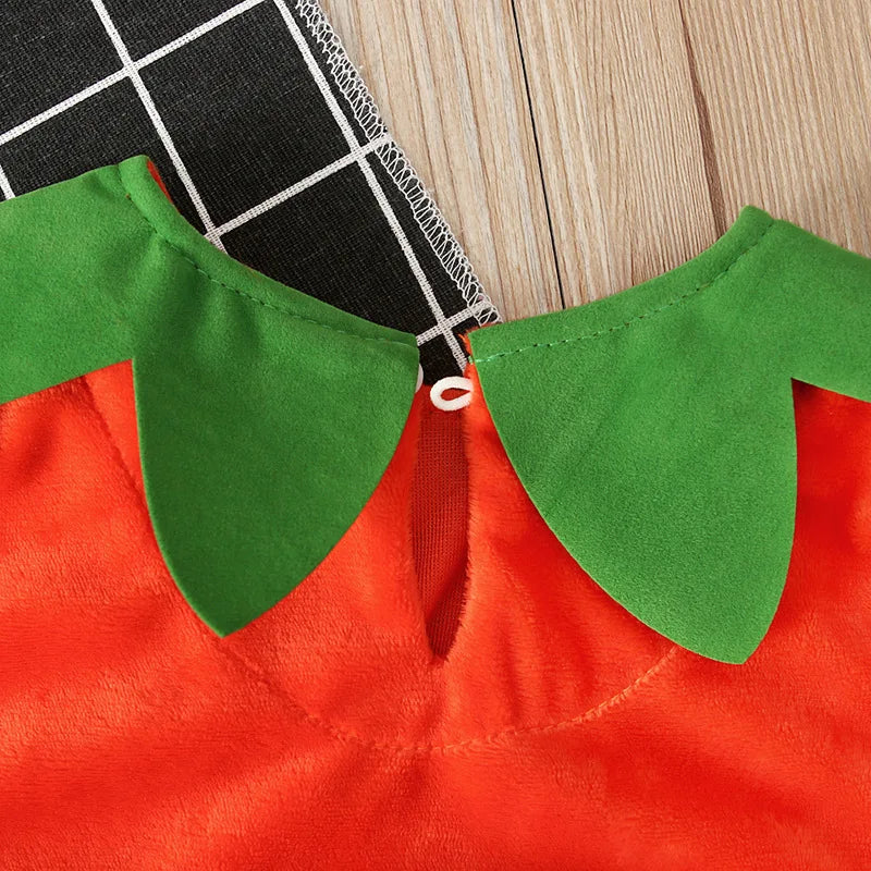 New Boy Sleeveless Set Costume Vest Set Infant Tops Pumpkin Outfits Boy Baby Toddler Hat Girl Halloween Fashion Baby Boy Clothes