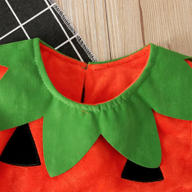 New Boy Sleeveless Set Costume Vest Set Infant Tops Pumpkin Outfits Boy Baby Toddler Hat Girl Halloween Fashion Baby Boy Clothes