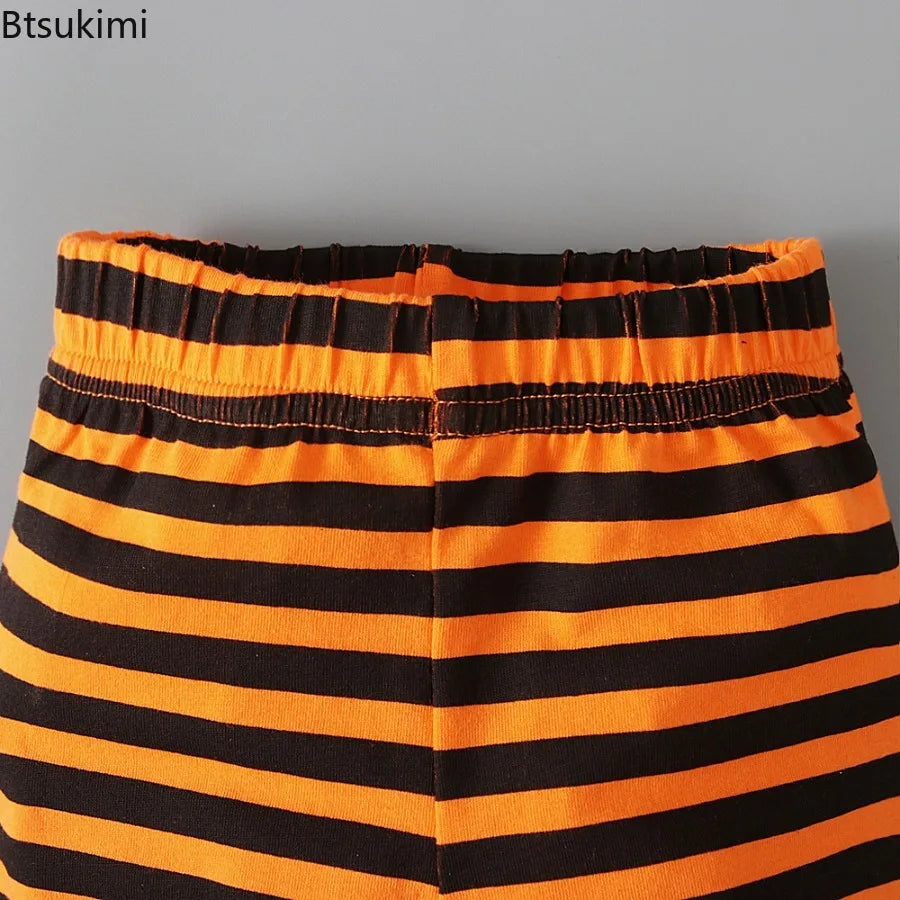 2025 infant Baby Girl/Boy Halloween Costumes Outfit Pumpkin Long Sleeve Hooded Zipper Romper Footed Pants Leggings Two-piece Set