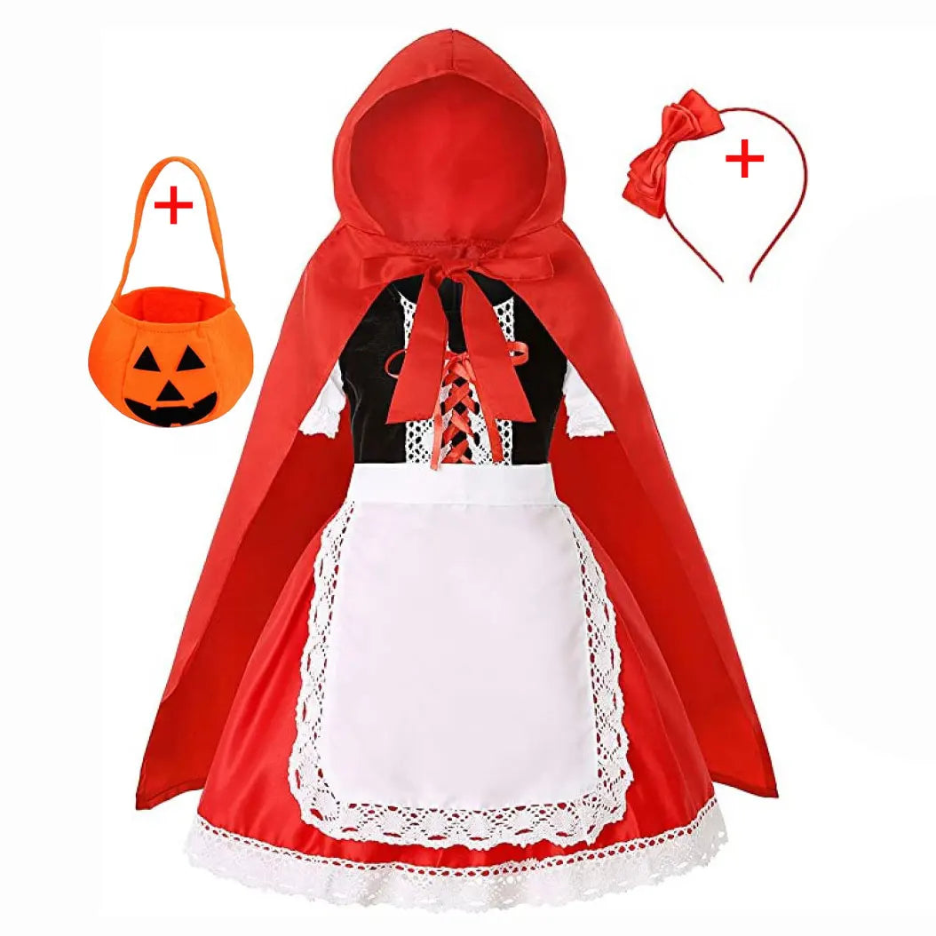 Cute Kids 60s Girls Boys Vintage Vampire Dress Halloween Villain Costume Play Wizard Apparel Kid All Saint's Day Pumpkin Outfit