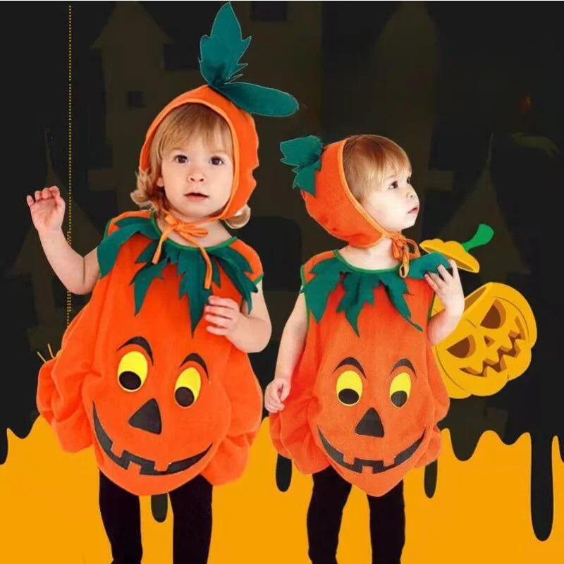 2025 Toddler Pumpkin Halloween Costume Set. Romper,Hat & Shoes.