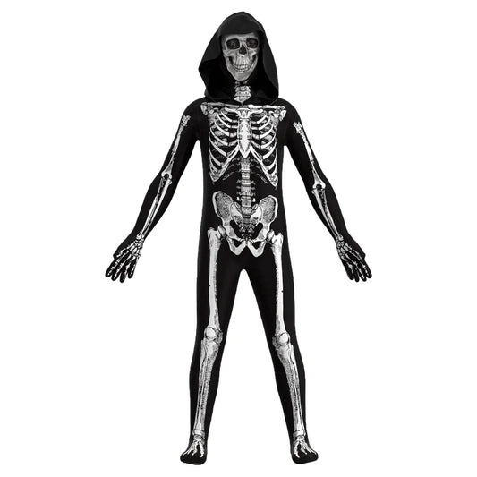 Zombie Cosplay Skeleton Skull Suit Halloween Costume for Kids/ Adult Carnival Party Dress Up